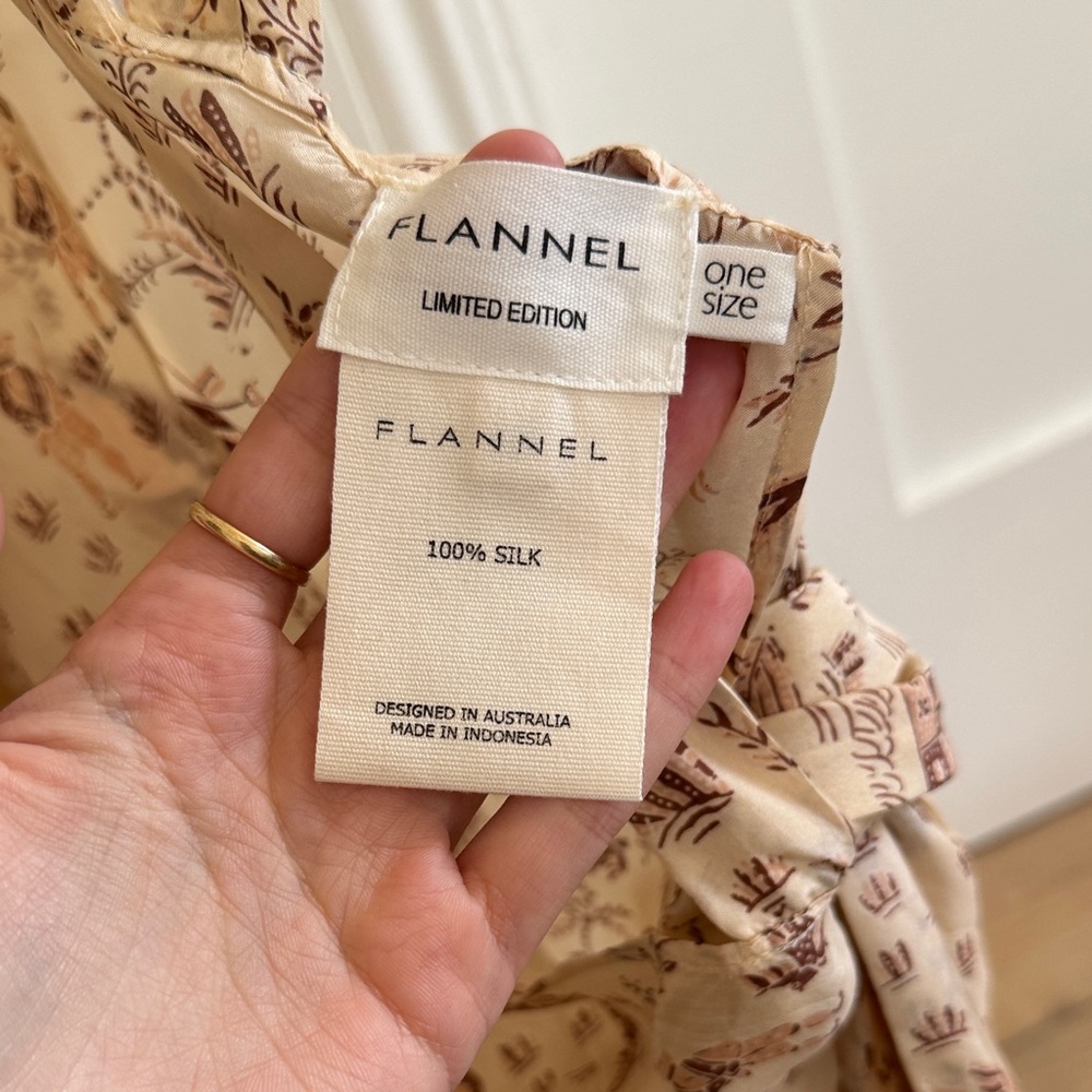 Patterned Wrap Silk Top - image 5